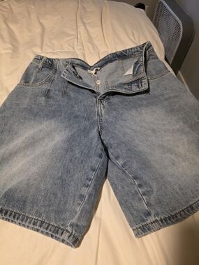 Light Wash High Waisted Denim Shorts